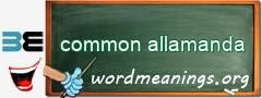 WordMeaning blackboard for common allamanda